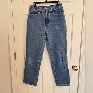 L.L. Bean Vintage Womens Double L Relaxed Fit Flannel Lined Jeans Size 12
